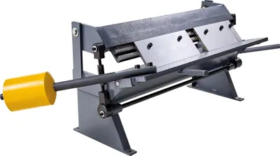 Zdjęcie produktu dla Giętarka SucceBuy, składana ławka 610 mm, grubość gięcia dla stali miękkiej 1,5 mm, regulowany kąt od 0-135 stopni, giętarka do blachy z 5 palcami, giętarka obrotowa do precyzyjnego gięcia