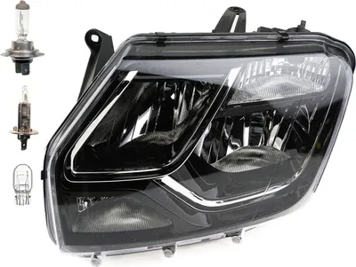 Zdjęcie produktu dla Johns, reflektor halogenowy lewy pasuje do Dacia Duster z kierunkowskazem z żarówkami 260608209R 260605020R