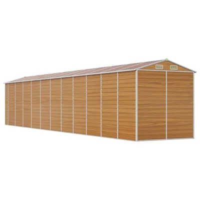 Immagine prodotto di vidaXL Casetta da giardino Marrone chiaro 191x980x198 cm Acciaio zincato