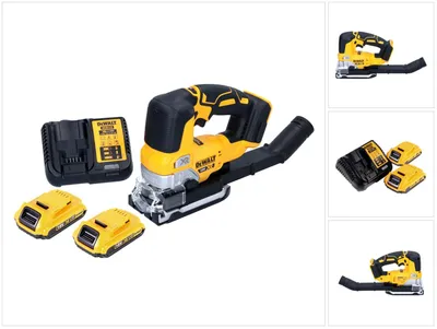 Zdjęcie produktu dla Akumulatorowa wyrzynarka wahadłowa DeWalt DCS 334 D2 18 V bezszczotkowa + 2x akumulator 2,0 Ah + ładowarka