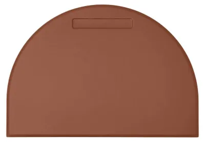 Produktbild von Schreibtischunterlage Diana 90 x 60 - Leder Orange Braun - Hergestellt in Italien - Eglooh