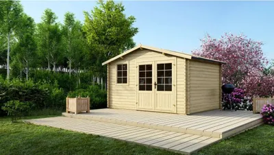 Produktbild von Lappland-Gartenhaus aus Holz, 390 x 300 x 247 cm