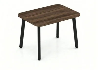 Productafbeelding van Moderne bruine salontafel, hout en metaal, bijzettafel voor de woonkamer