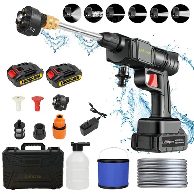 Produktbild von 7MAGIC Akku Hochdruckreiniger, Max 30 Bar Mobiler Hochdruckreiniger mit 12Ah Akku, Bürstenloser Motor, 6-in-1 Multi-Sprühdüse für Auto, Terrasse