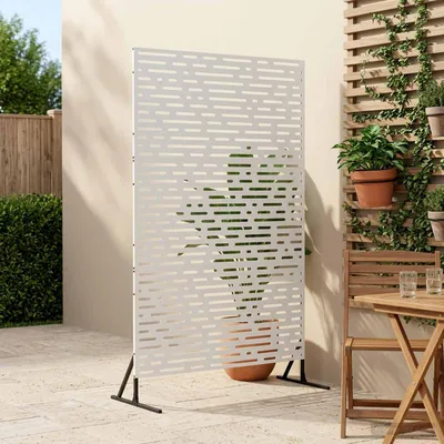 Produktbild von vidaXL Sichtschutz 100 x 50 x 180 cm Stahl Wei?