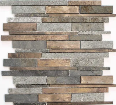 Produktbild von Mosaik Fliese Stein Kupfer grau rost kupfer Verbund Stein MOS47-XSK565_f