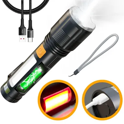 Produktbild von Extralink LED Taschenlampe 700 lm mit Akku und Seitenlicht 10 W USB