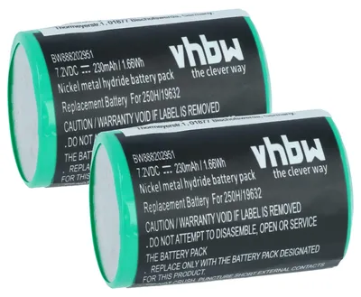 Produktbild von vhbw 2x Akku Ersatz für Servox 19632 für Medizintechnik (230 mAh, 7,2 V, NiMH)