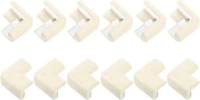 Produktbild von Eckenschutz, 16 Stück, weiches Schaumgummi, beige, für Kamin, Tisch, Schränke