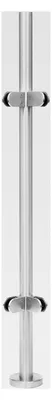 Produktbild von 110CM Treppengeländer Edelstahl Geländerpfosten mit Glashalter für Balkongeländer, Dachbodengeländer, Schwimmbadgeländer und Innengeländer