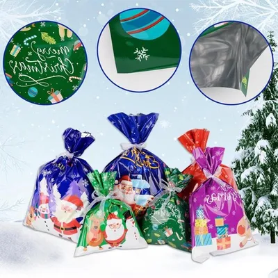 Großes Set von 24 Weihnachtsgeschenktüten, ideal für Feiertage, Geschenke und Dekoration