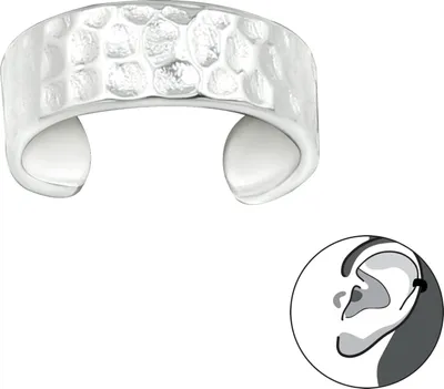 Produktbild von Ear Cuff 925 Sterling Silber Ohrklemme facettiert