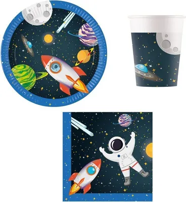 Produktbild von Rocket Space Partygeschirr Set 52 Teile