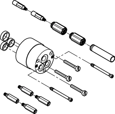 Produktbild von Grohe Verlängerungsset DN15 50 mm für Brause-/Wannenbatterie chrom - 46343000