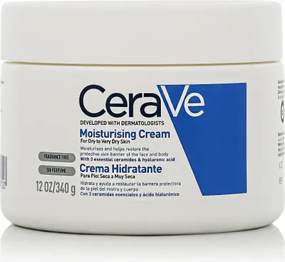 Produktbild von CeraVe 3337875597227, 340 g, Feuchtigkeitsspendend, trockene Haut, Weiblich, AQUA / WATER, GLYCERIN, CETEARYL ALCOHOL, CAPRYLIC/CAPRIC TRIGLYCERIDE, CETYL ALCOHOL,..., 1 Stück(e)