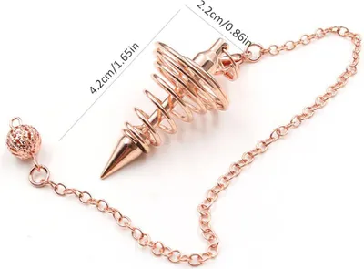 Produktbild von Spirituelles Pendel aus Metall für Wahrsagerei, Pendel mit Gewinde, Heilpendelkette