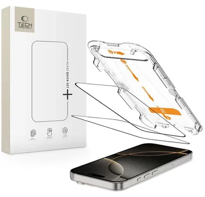 Produktbild von Tech-Protect Quick Set+ 2er-Pack gehärtetes Glas für Iphone 16 Pro