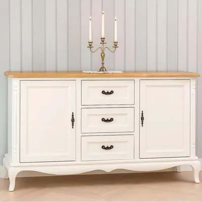 Immagine prodotto di Casa Padrino credenza in stile country crema / colori naturali 158 cm - Mobili in stile country