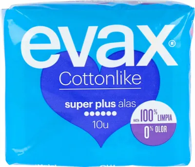 Immagine prodotto di Evax Cotonelike Súper Plus assorbenti igienici con ali 10 unità