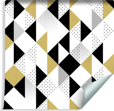 Produktbild von 10m VLIES TAPETE Rolle Geometrie Muster Ornamente Dreiecke XXL