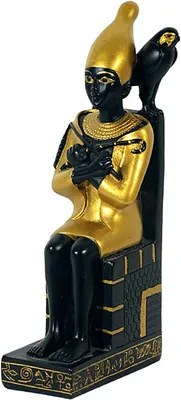 Produktbild von Ägyptischer Gott Osiris sitzend auf Thron 18cm