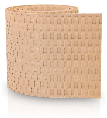 Produktbild von PE-Rattan Sichtschutzstreifen 255 cm x 19 cm beige