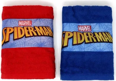 Produktbild von Set mit 2 Spiderman-Schwammhandtüchern