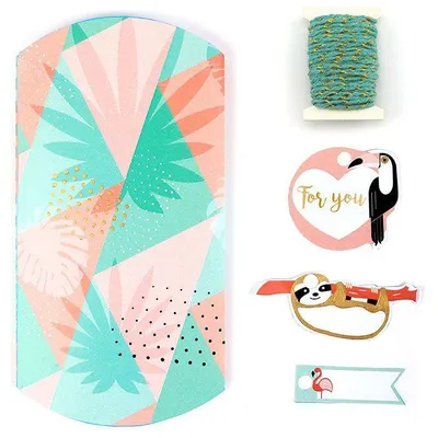Zdjęcie produktu dla 6 Pudełka na prezenty DIY - Tropical