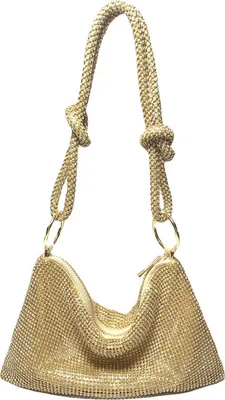 Produktbild von (Gold) Strass-Geldbörsen für Frauen, schicke funkelnde Abendhandtasche, Bling-Hobo-Tasche, glänzende Silber-Clutch-Geldbörse für Party, Club, Hochzeit