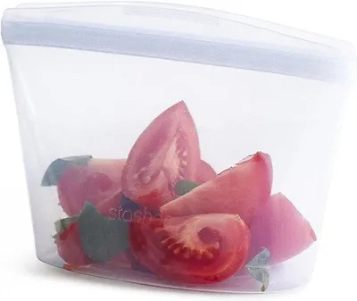 Immagine prodotto di Contenitore per il pranzo in silicone, 2 pezzi, trasparente, ecologico, per alimenti, 473 ml