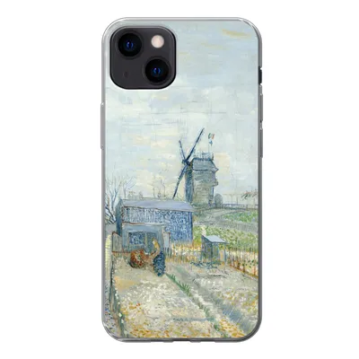 Produktbild von MuchoWow® Handyhülle Schutzhülle Hülle für iPhone 13 Montmartre: Mühlen und Gärten - Vincent van Gogh Silikon Softcase Handy Hülle - Karteninhaber