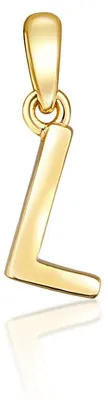 Obrázek produktu pro Minimalistický pozlacený přívěsek ve tvaru písmene „L“ SVLP0948XH2GO0L