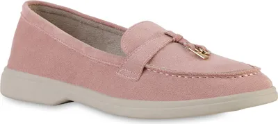Produktbild von VAN HILL Damen Klassische Slippers Bequem Freizeit Schuhe 841583, Farbe: Rosa Velours, Größe: 40