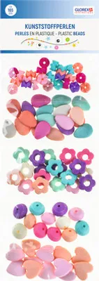 Produktbild von Kunststoff Perlen Set bunt 5 Farben 165 g