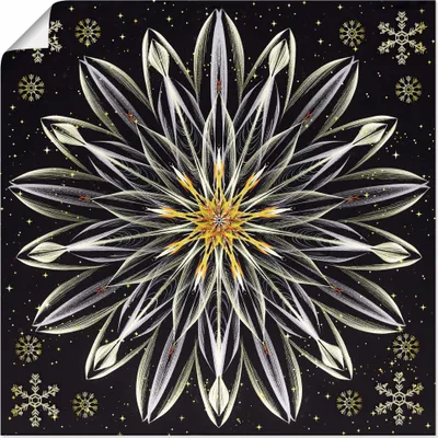 Produktbild von ARTland Poster Mandala - Eisblume Größe: 30x30 cm