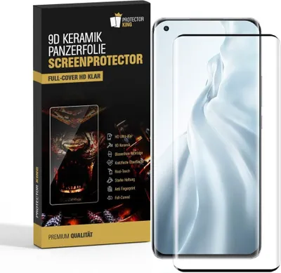 Produktbild von 2x 9D Keramik für Xiaomi Mi 11 Ultra FULL-COVER Panzerfolie Displayschutz Panzerschutz Schutzfolie Displayfolie Folie ANTI-SHOK ANTI-BRUCH-ANTI-STOß
