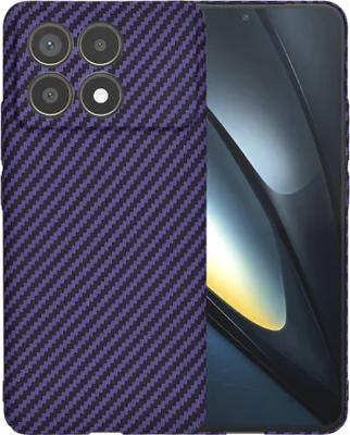 Produktbild von Techsuit Carbonite FiberShell Back Cover Hülle für Xiaomi Poco F6 Pro - Lila
