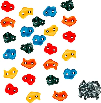 Image de KANGUI Lot de 25 Pierres à grimper d'escalade pour structures de jeux - Fixations incluses