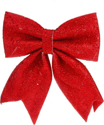 Obrázok produktu pre Červená mašľa s glitrami 23 x 29 cm