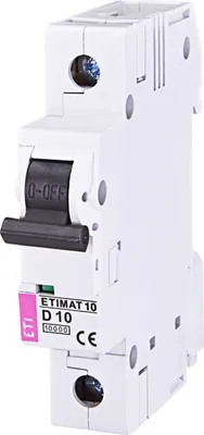 Zdjęcie produktu dla Eti Polam Wyłącznik Nadprądowy Etimat 10 1P D 10A 10Ka 230/240V Ac