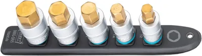 Produktbild von SmartRail 1/2" Steckschlüsseleinsatz-Satz Innensechskant, 5-teilig (schwarz, 12mm - 22mm, kurz)