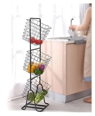 Imagen del producto de Cesta de frutas de 3 niveles para la cocina, con base