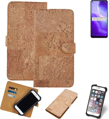 Produktbild von K-S-Trade Hülle kompatibel mit Oppo Reno5 Z 5G  Kork Handyhülle Cover  Schutzhülle TPU Case Bumper in Hellbraun, (1x)