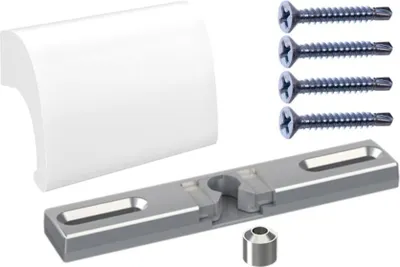Produktbild von NAJDER Weiß Balkontürgriff Aluminium mit Balkontürschnapper Balkongriff Balkontürschnapper Balkon Terrassentürgriff (Weiß ral. 9016)