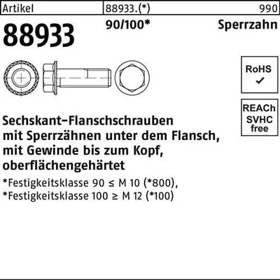 Produktbild von Reyher  6kt.-Flanschschrauben Sperr.Kl. 90 M 6x20 (500 Stück)