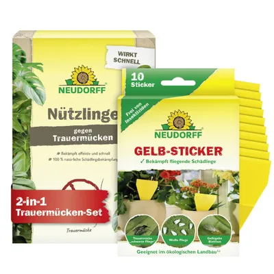 Produktbild von Neudorff Neudorff Trauermücken-Set – 5 Mio. SF-Nematoden und Gelbsticker