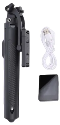 Immagine prodotto di Treppiede wireless per selfie stick con mirroring dello schermo, 1,65 m, estensibile, con fotocamera posteriore Bluetooth per vlog di viaggio