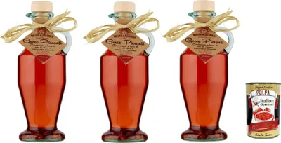 Produktbild von Delizie di Calabria, Olio Piccante Delizie Di Calabria, Würzige Ölköstlichkeiten von Kalabsen, 3x 250ml + Italian Gourmet polpa 400g