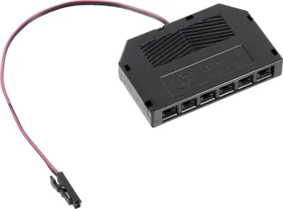 Produktbild von 12V MINI-AMP - 6-Fach Verteiler 0,15m mit Stecker - schwarz