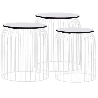 Produktbild von "Winter Sale"Couchtische 3er-set Weiß - Couchtische - clorisNeu2825454